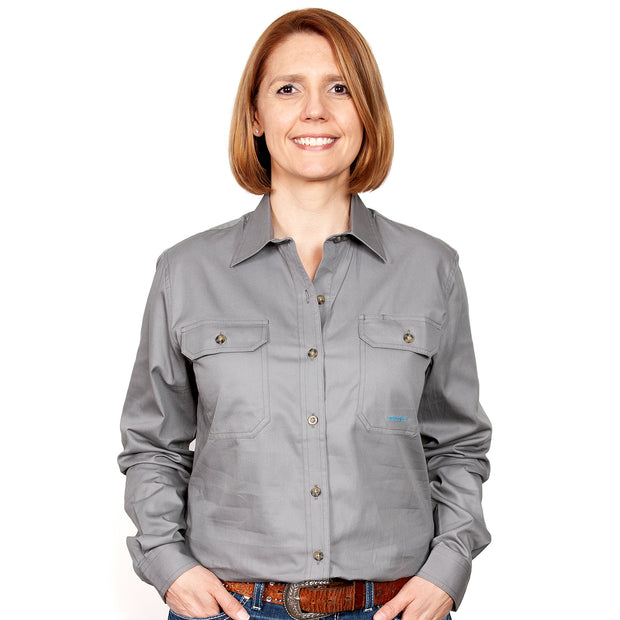Just Country Women's - Brooke - Full Button Steel Grey 50502STG