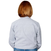Just Country Women's - Abbey - Full Button Workshirt Grey / White Stripe WWLS2157 back