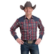 Men's Karman Special Collection Long Sleeve Plaid Shirt - Front view