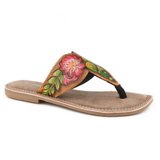 Roper Women's Juliet Sandals in tooled leather