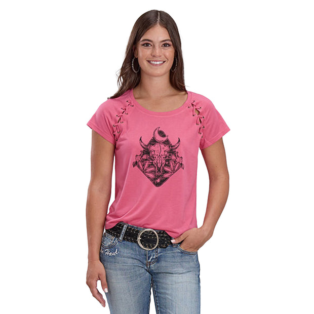 Women's Five Star Collection Short Sleeve Tee in pink