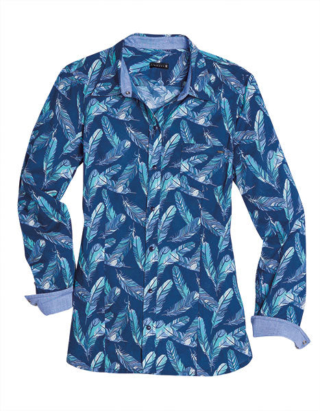 Women's Feathers Print Shirt