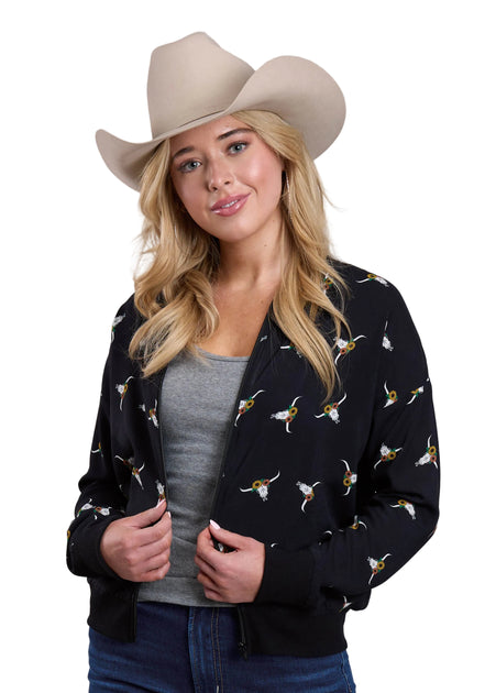 Women's Five Star Collection Bomber Print Jacket – Just Country ...