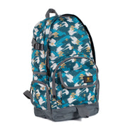 Tin Haul turquoise print backpack - front view
