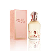 Amber Waves perfume bottle and packaging on a white background