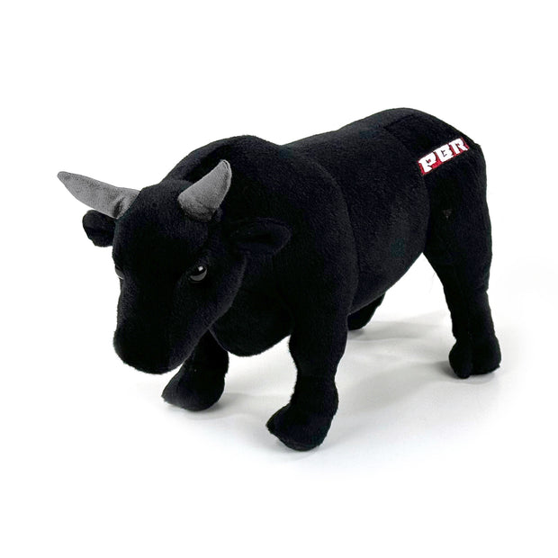 Plush - 14" PBR Black Bull