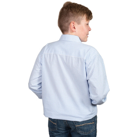 Boy's Brayden Half Button Print Workshirt