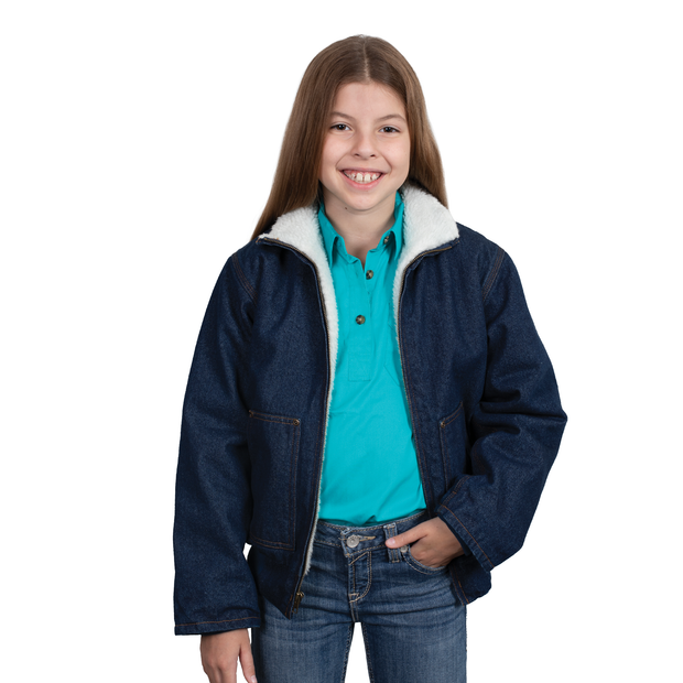 Kid's - Junior Diamantina Sherpa Denim Jacket