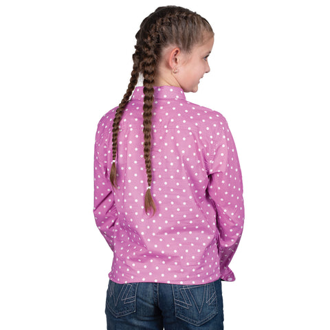 Girl's Harper Half Button Print Workshirt