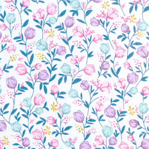 Girl's Harper Half Button Floral Print Workshirt