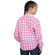 Girl's Harper Half Button Check Workshirt