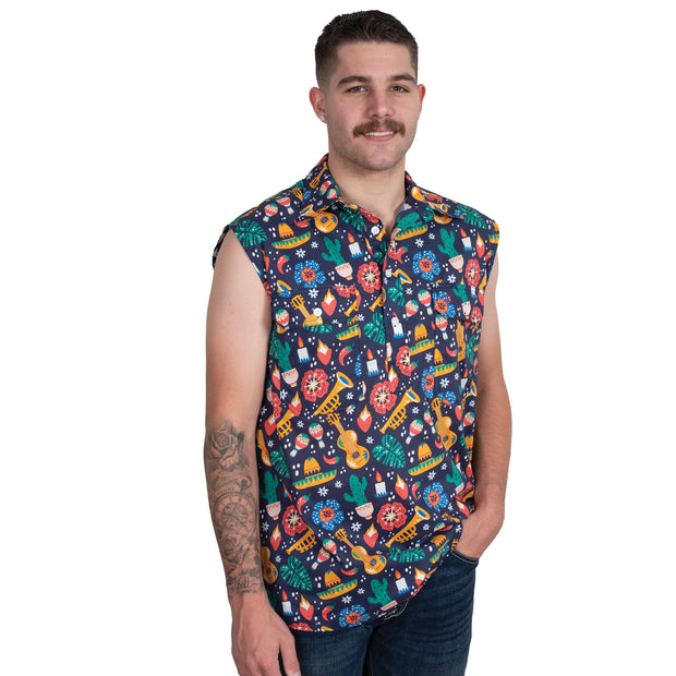 Men's - Logan - 1/2 Button - Sleeveless