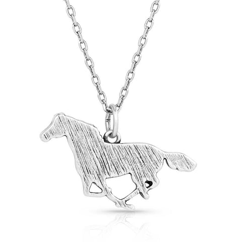 Running Horse Pendant Necklace