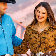 Out West Cow Tag Necklace