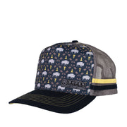 Dark grey trucker cap with buffalo pattern