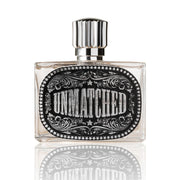 Perfume bottle labeled 'Unmatched' on a white background