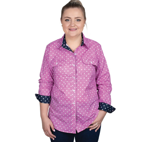 Women's Abbey Full Button Print Workshirt