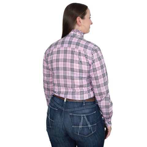 Women's Abbey Frills Full Button Plaid Workshirt