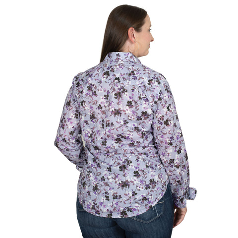 Women's Georgie Half Button Print Workshirt