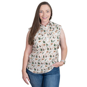 Women's - Lilly - 1/2 Button - Sleeveless