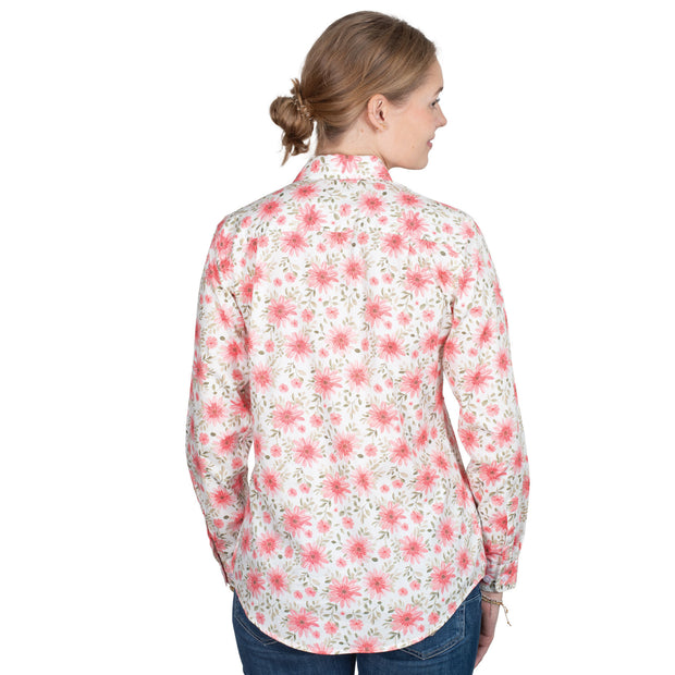 Women's Georgie Half Button Print Workshirt