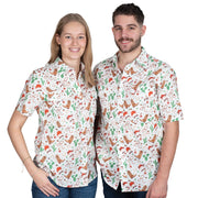 Women's Izzy Full Button Print Short Sleeve Workshirt