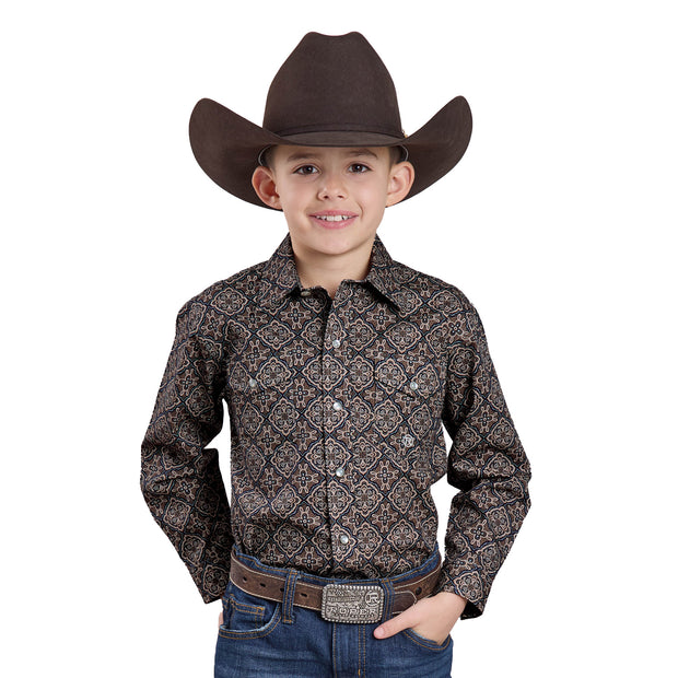 Boy's Amarillo Collection Long Sleeve Print Shirt