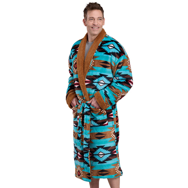 Aztec Robe Roper Men's Blue Fleece Aztec Robe – Just Country Australia Pty Ltd