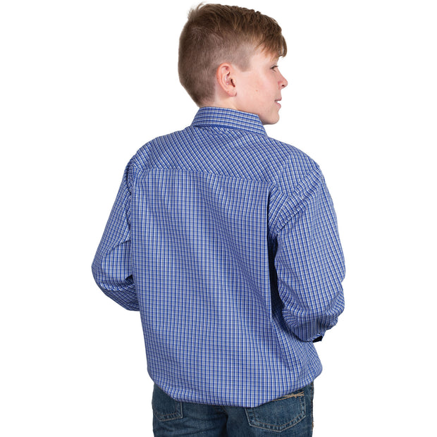 Boy's Brayden Half Button Check Workshirt