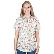 Women's Izzy Full Button Print Short Sleeve Workshirt