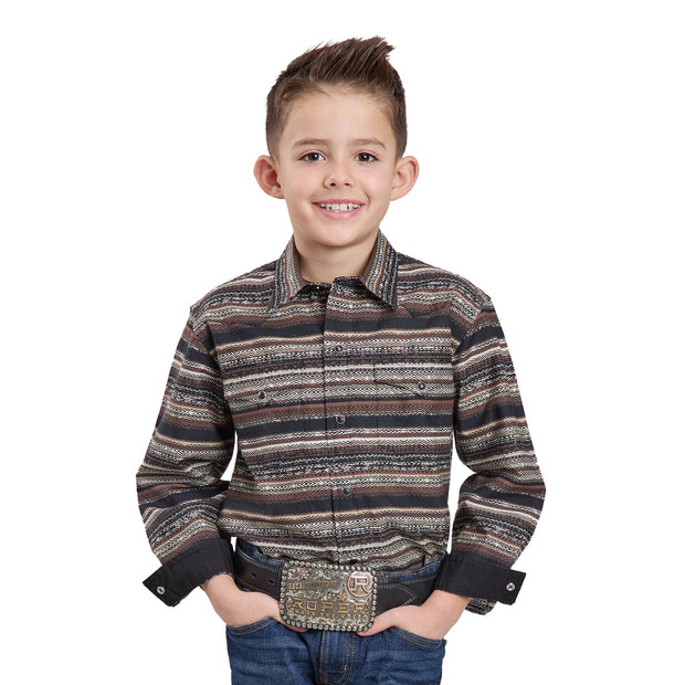 Boy's West Made Collection Long Sleeve Print Shirt