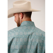 Roper Men's - Amarillio Collection Shirt Green 03-001-0225-4003 GR back