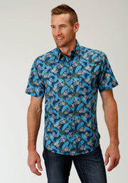 Roper Men's - West Made Collection Shirt Blue 02064323