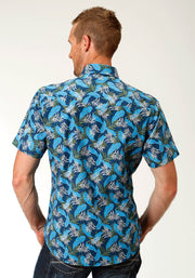 Roper Men's - West Made Collection Shirt Blue 02064323 back