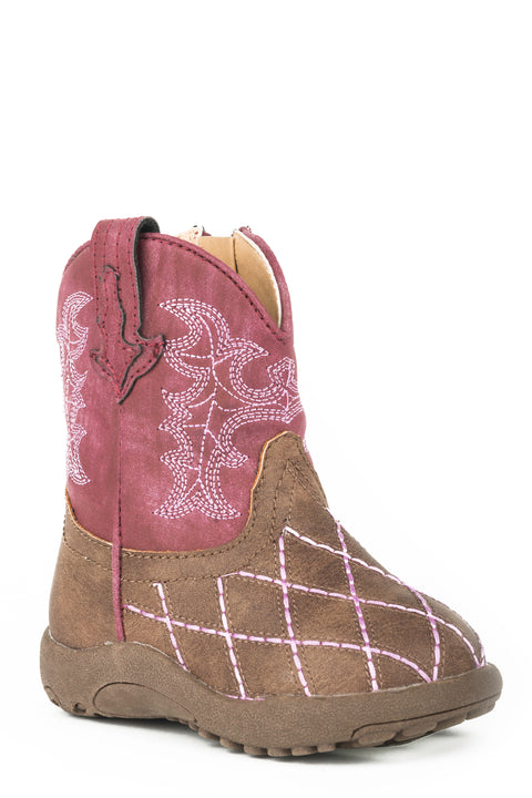 Roper Infant Cowbaby Boots Crosscut Raspberry