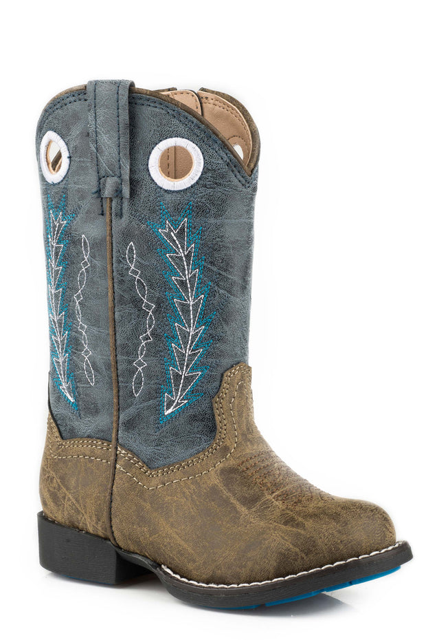 Roper Toddler Boots Hole in the Wall Brown/Blue