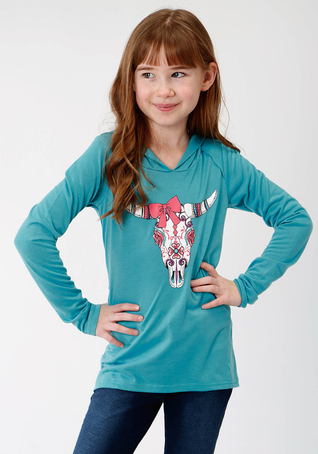 Roper Girl's - Five Star Collection Tee Blue 03-009-0514-6089 BU close