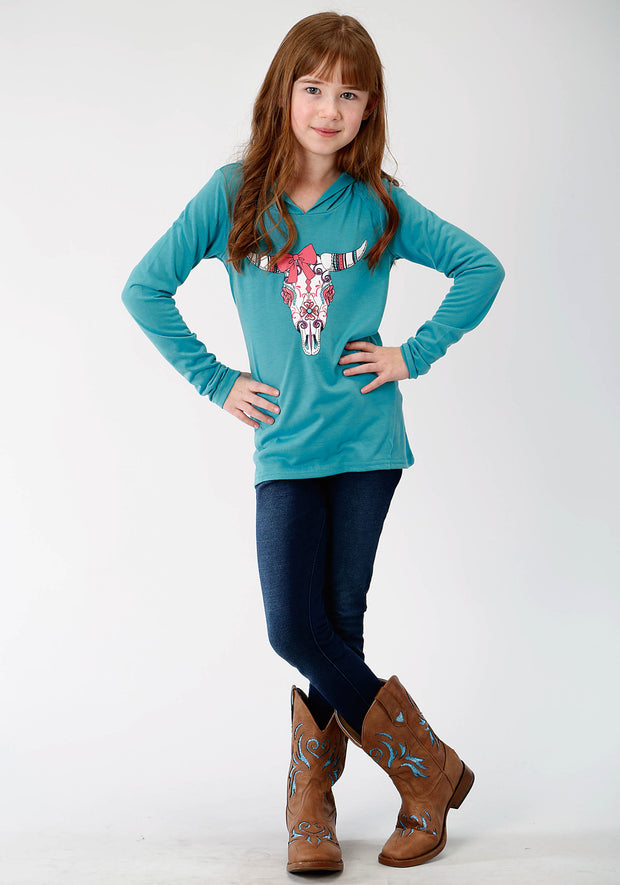 Roper Girl's - Five Star Collection Tee Blue 03-009-0514-6089 BU