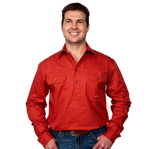 Just Country Men's - Cameron - 1/2 Button Rust 10101RST
