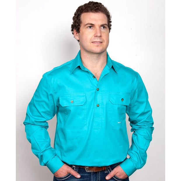 Just Country Workshirt Men's Cameron Turquoise 10101TUR