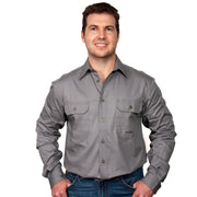 Just Country Men's - Evan - Full Button Steel Grey 20202STG