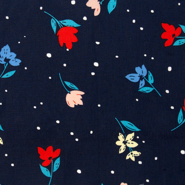 Just Country Women's - Abbey - Full Button Navy Tulips Swatch WWLS2182