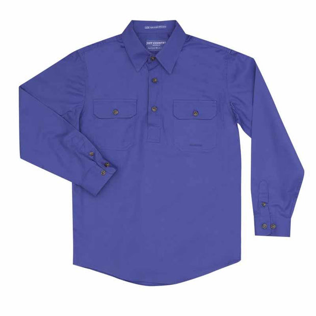 Just Country Workshirt Boy's Lachlan Blue