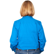 Just Country Workshirt Women's Brooke Blue Jewel back