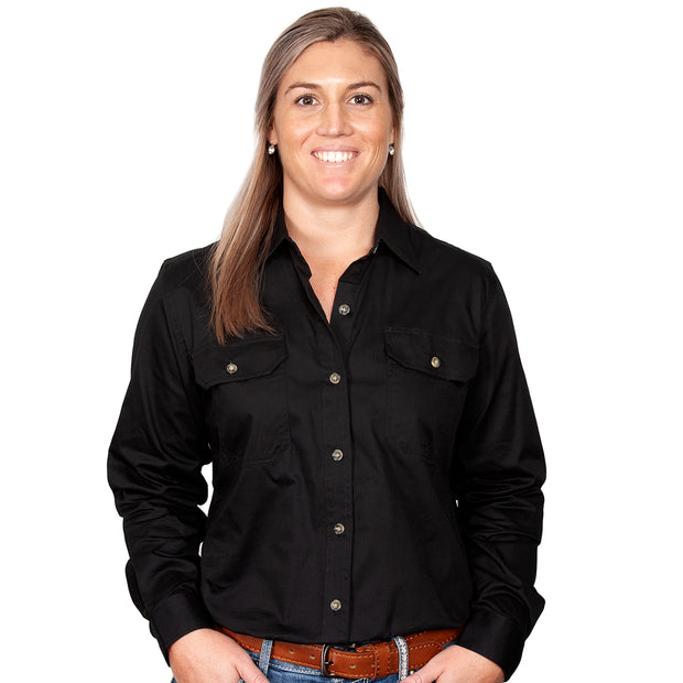 Just Country Workshirt Women's Brooke Black front