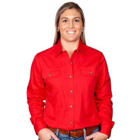 Just Country Workshirt Women's Brooke Chilli front