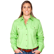 Just Country Workshirt Women's Brooke Lime front