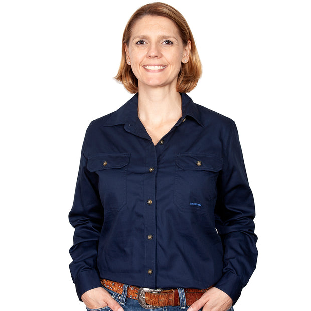 Just Country Workshirt Women's Brooke Navy front