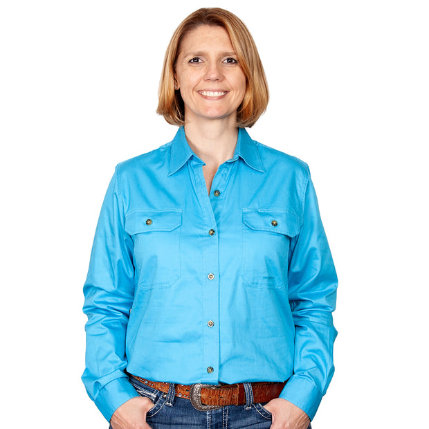 Just Country Workshirt Women's Brooke Sky front