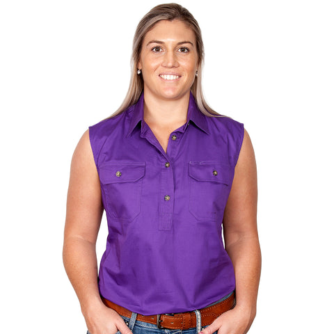 Just Country Workshirt Women's Kerry Purple front
